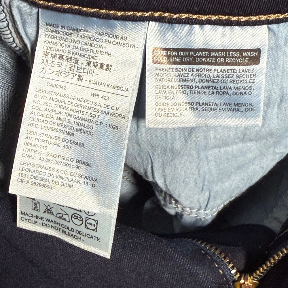 Levi's Womens 720 High Rise Super Skinny Jeans Size 30 Dark Wash Denim - Picture 4 of 6